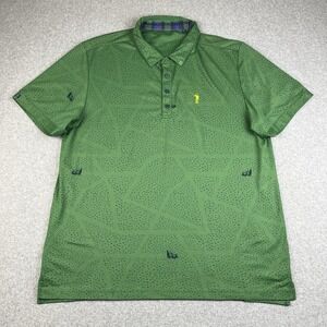 William Murray Golf SS Polo Shirt Mens XL Green Grass Lawnmower Performance